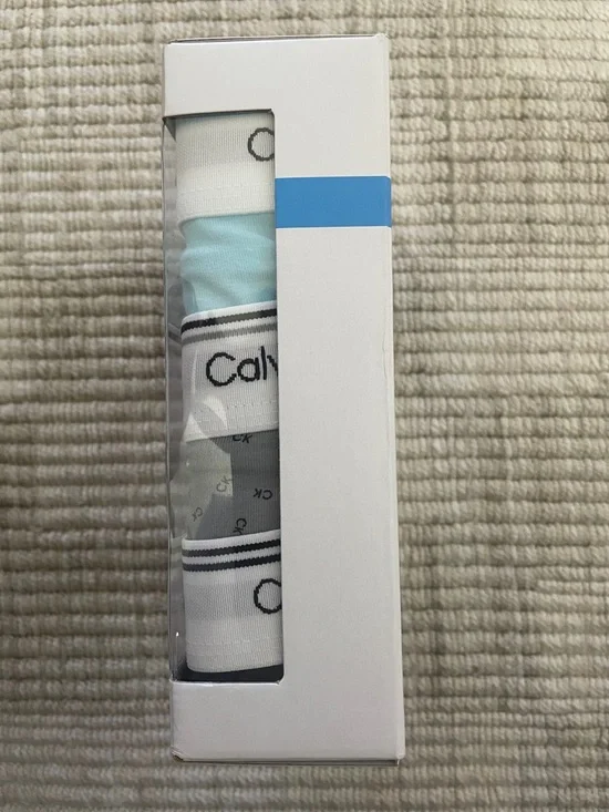 Calvin Klein Men's Cotton Stretch Boxer Briefs - White, Light Blue, Gray LARGE - Picture 5 of 5